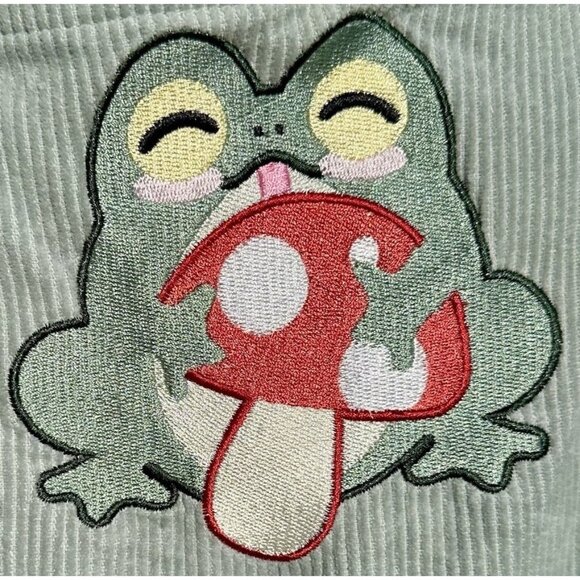 HOT TOPIC Frog Skirtall Women's Sz 4X Pistachio Green Skirt Dress Cord Girl Era - Picture 1 of 15
